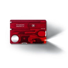 SwissCard Victorinox Lite 13 Functies Transparant Rood