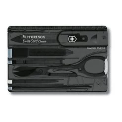 SwissCard Victorinox 10 Functies Transparant Zwart