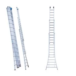 Eurostairs 3 Delige Uitgebogen Opsteekladder 3x14 Sporten