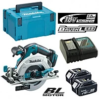 Makita DHS680RTJ 18V Li Ion Accu Cirkelzaag Set (2x 5.0Ah Accu) In Mbox 165mm Koolborstelloos